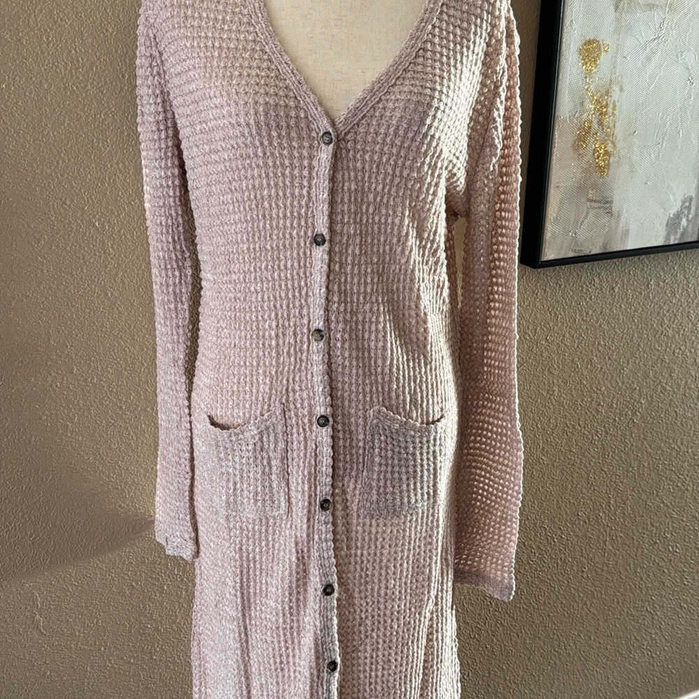 Longline button down cardigan - Picture 7 of 9